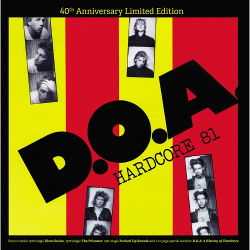 D.O.A. - Hardcore 81 LP (40th Anniversary Limited Edition) LP